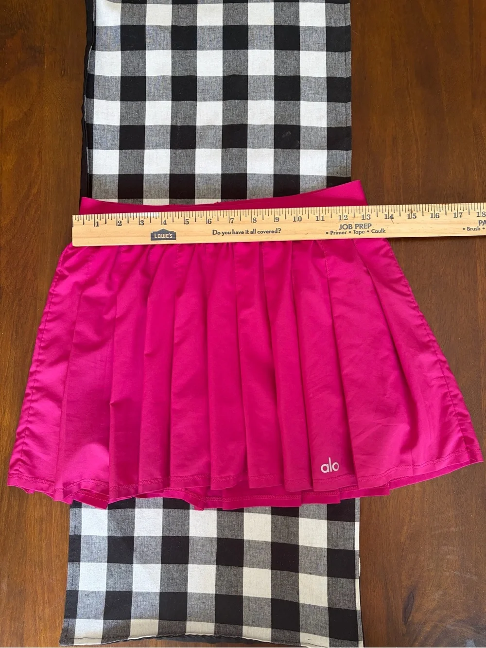 Alo Pink Pleated Varsity Skirt